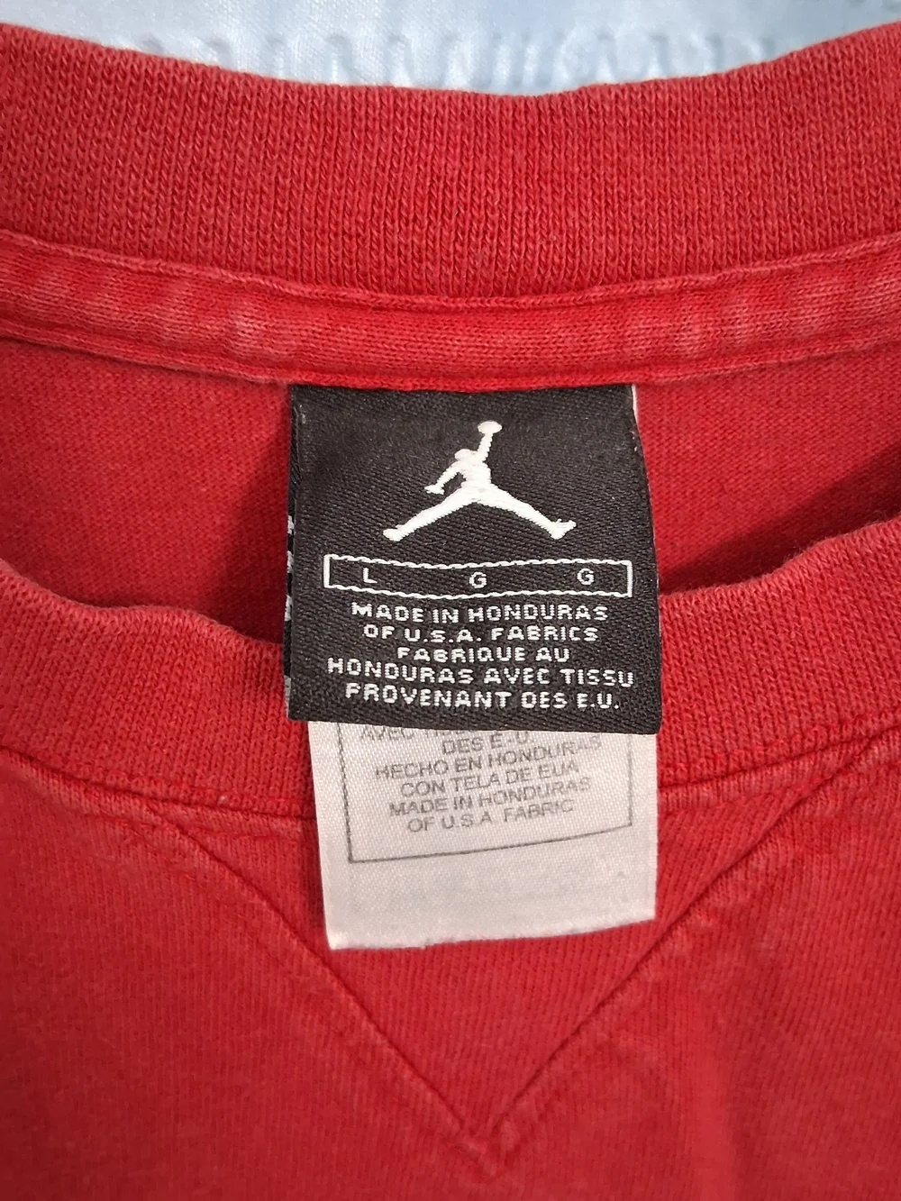 Vintage Jordan Red Crewneck Sweatshirt with Black Jumpman Tag